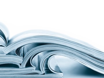 Aufgeschlagene Bücher in Duplex blau Aufgeschlagene Bücher in Duplex blau