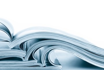 Aufgeschlagene Bücher in Duplex blau Aufgeschlagene Bücher in Duplex blau