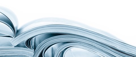 Aufgeschlagene Bücher in Duplex blau Aufgeschlagene Bücher in Duplex blau