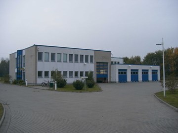 Servicecenter in Bad Düben - Außenaufnahme bei diesigem Wetter Servicecenter in Bad Düben - Außenaufnahme bei diesigem Wetter