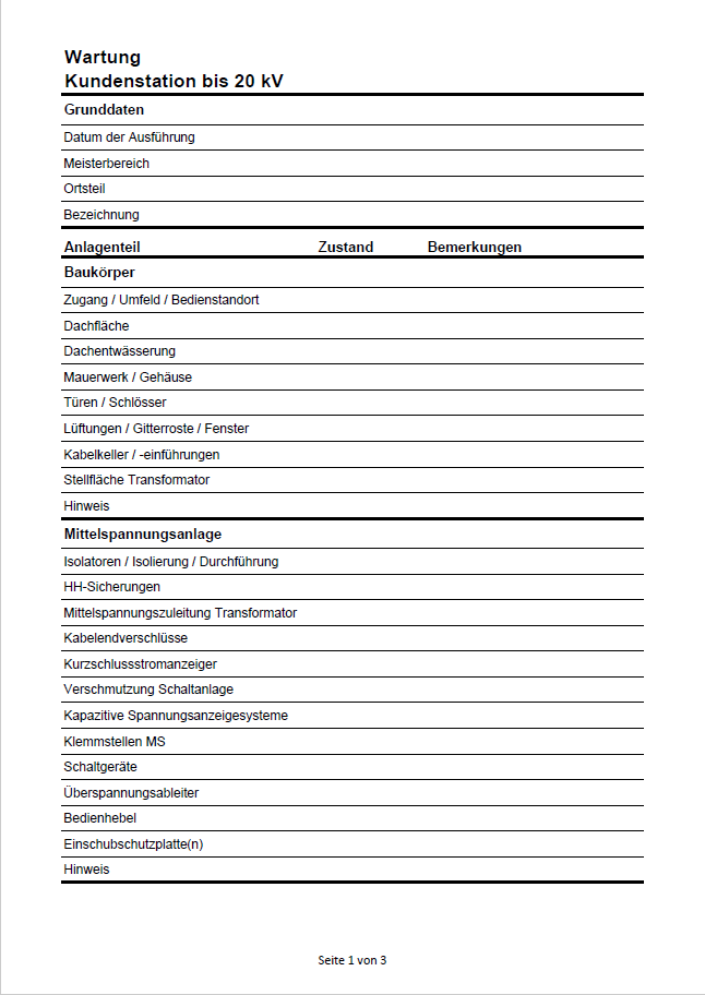 Protokoll zur Wartung von Kundenstationen