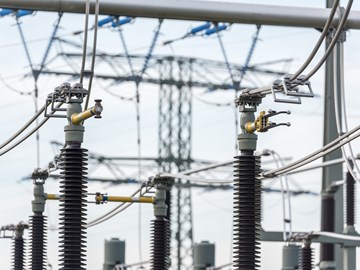 Anlage eines Umspannwerks im Freien Anlage eines Umspannwerks im Freien